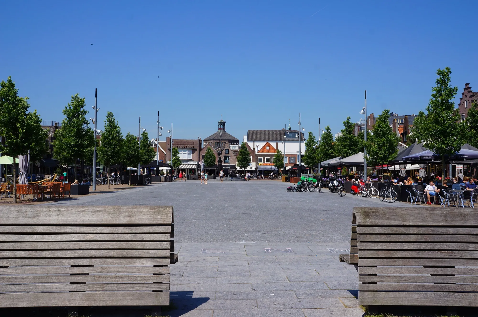 De Koemarkt in Purmerend in de zomer