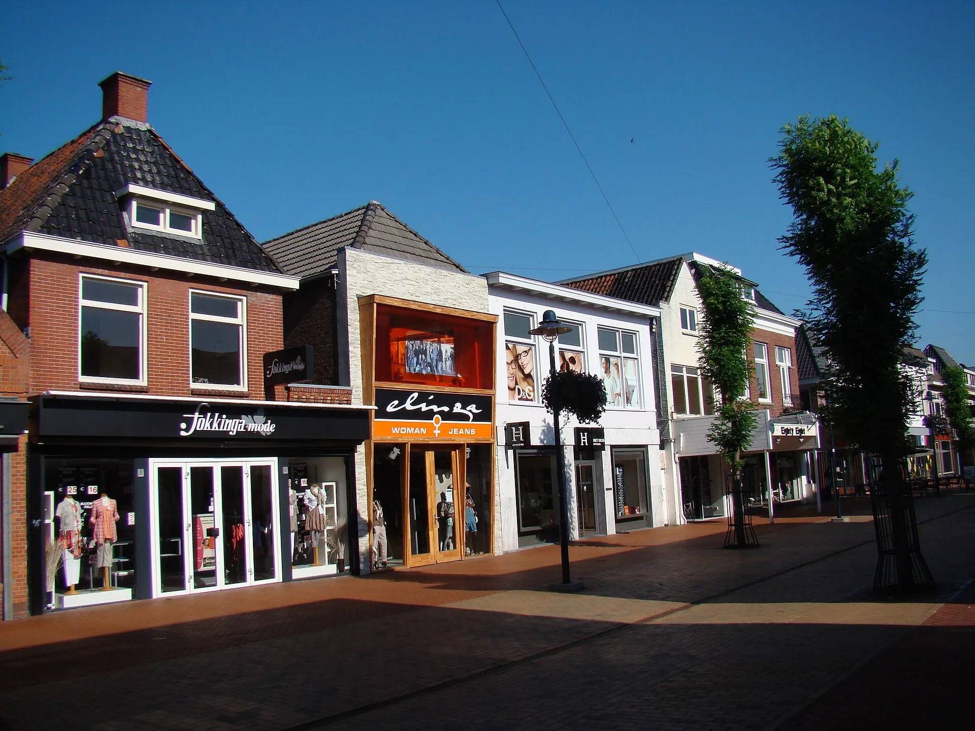 Winkelstraat in het centrum van Drachten