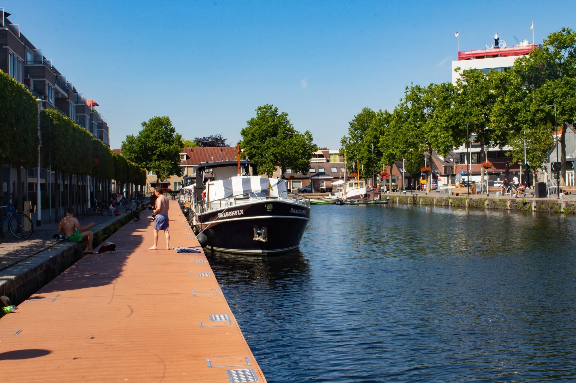 De Piushaven in Tilburg in de zomer