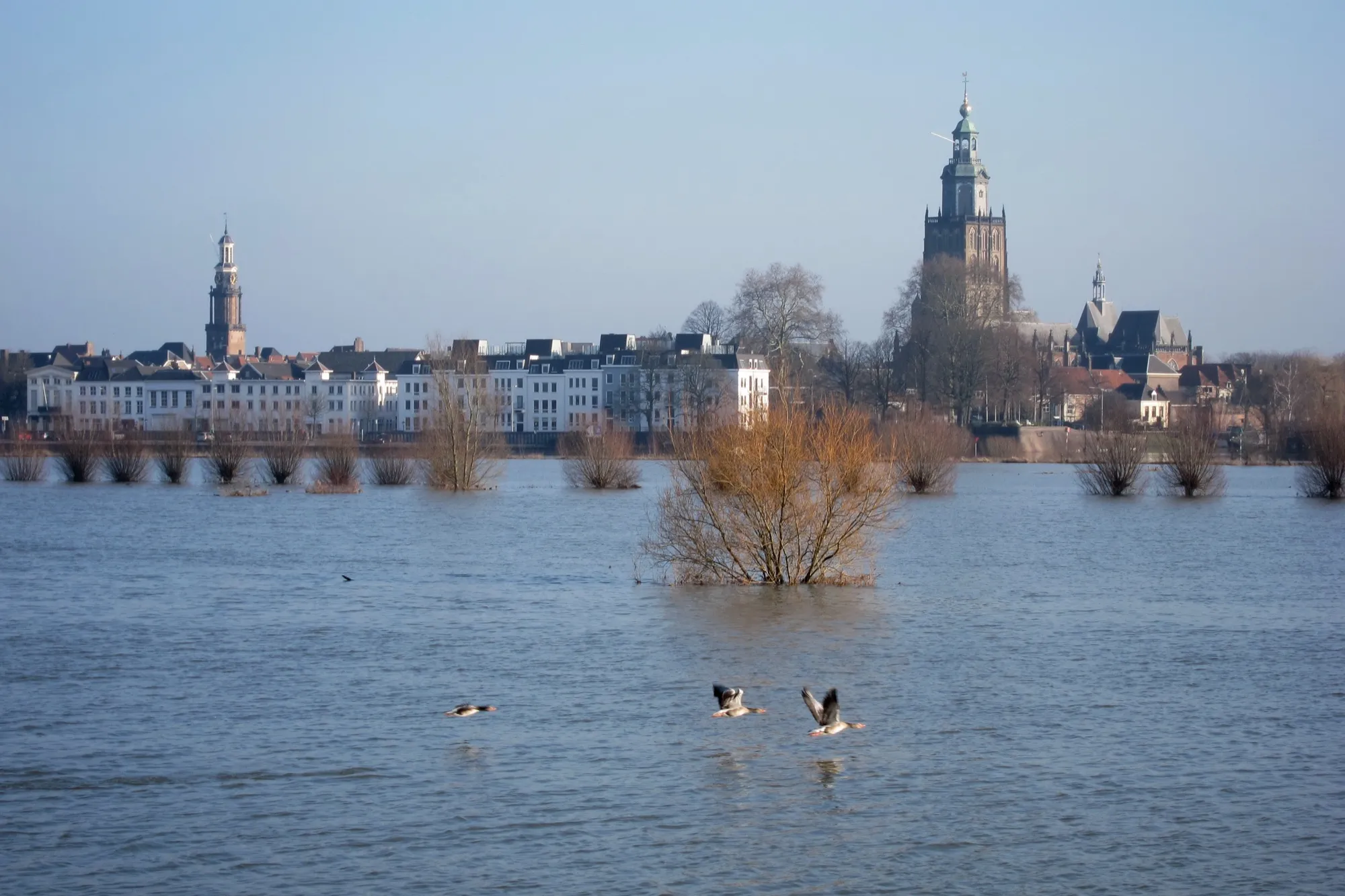De skyline van Zutphen aan de IJssel